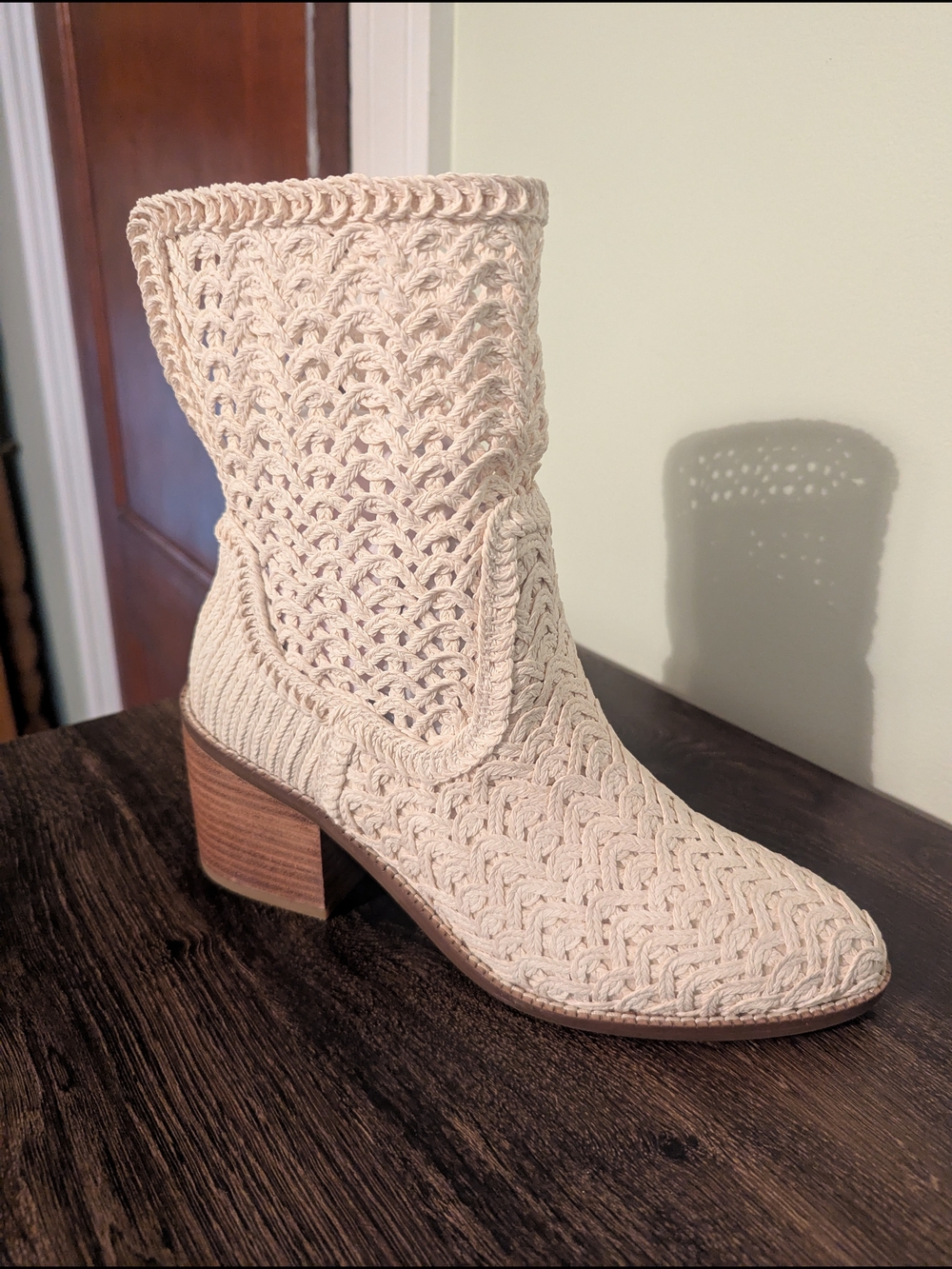 Kelsi Dagger Crochet Ankle Boots